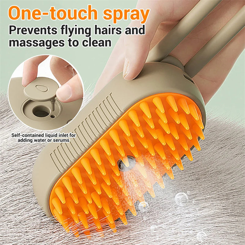 Rechargeable Pet Grooming Steam Brush