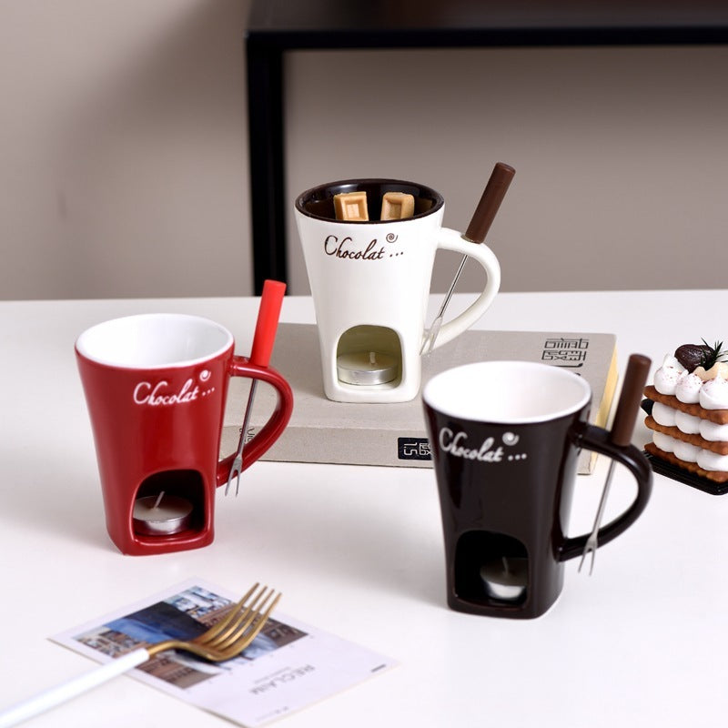Ceramic Hot Chocolate Fondue Mug