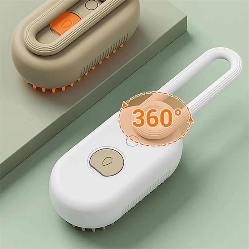 Rechargeable Pet Grooming Steam Brush